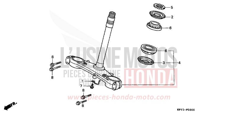 STEERING STEM for City Fly FLASH RED (R119E) from 1998
